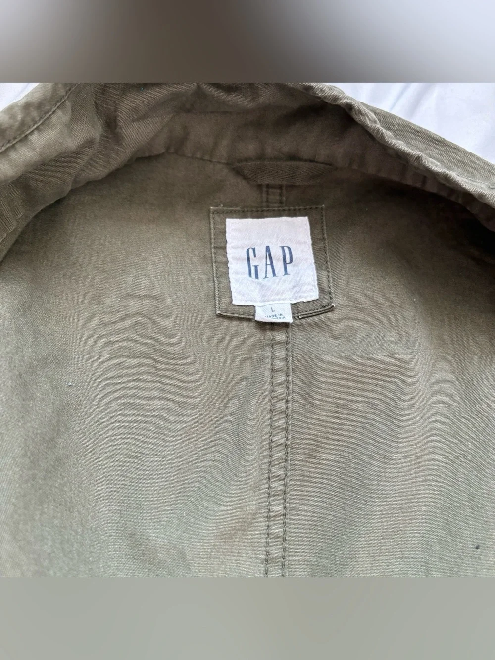 GAP Olive Green Military Field Jacket with Hood